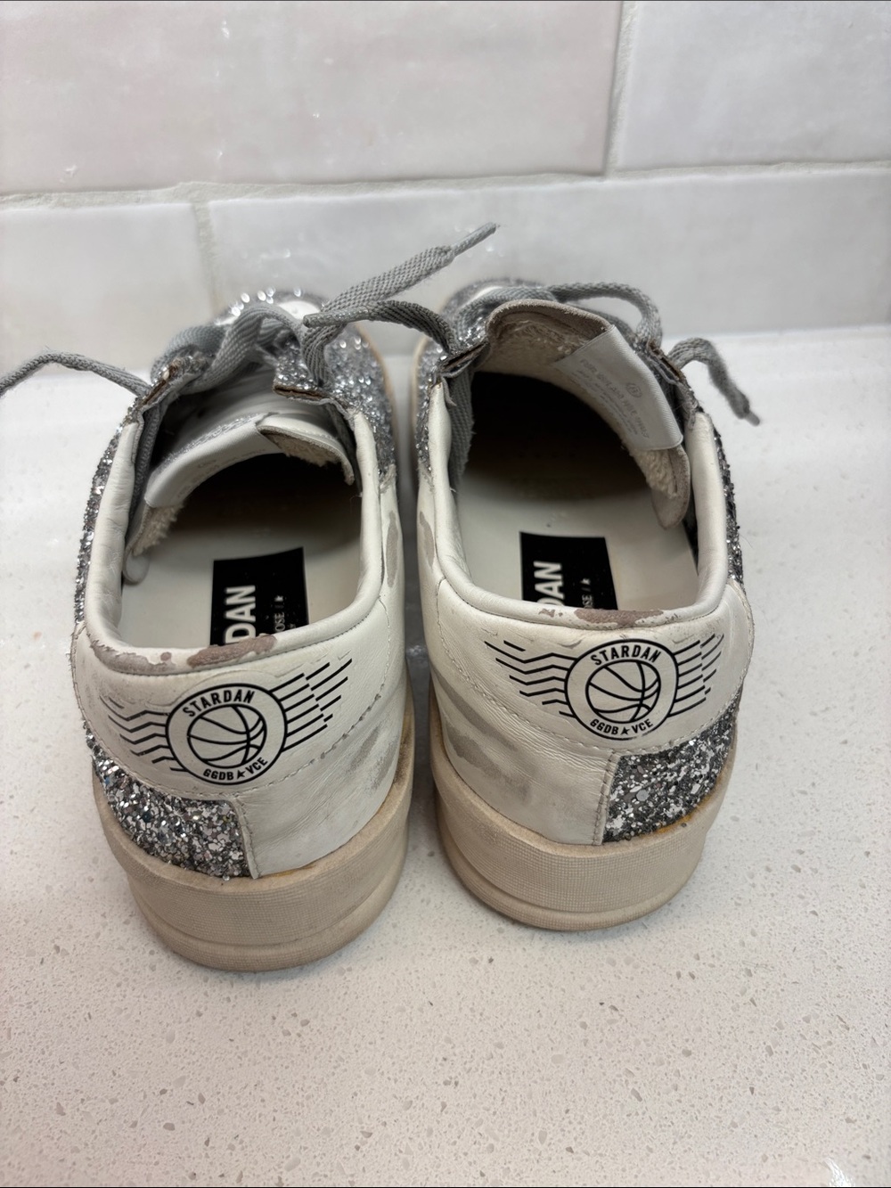 Golden Goose Stardan Glitter Low-Top Sneakers Size 38 - Picture 6 of 13